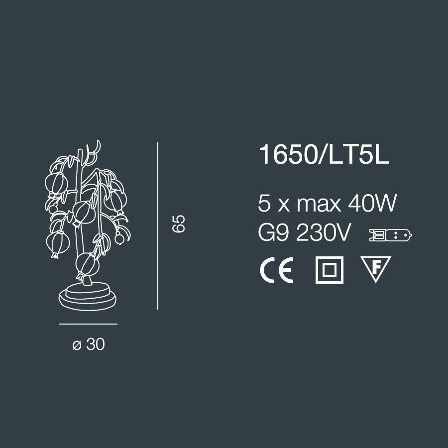 Настольная лампа Bellart Ametista 1650/LT5L 03/V09