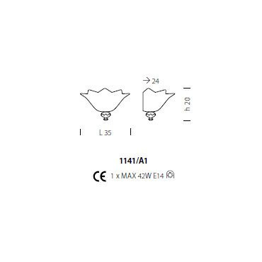 Бра Sylcom Priuli 1141/A1 B G.CR