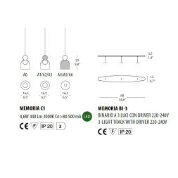 Подвесной светильник Evi Style Memoria C1-A5x3 / BI-3