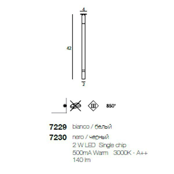 Настенный светильник Linea Light Snake 7230