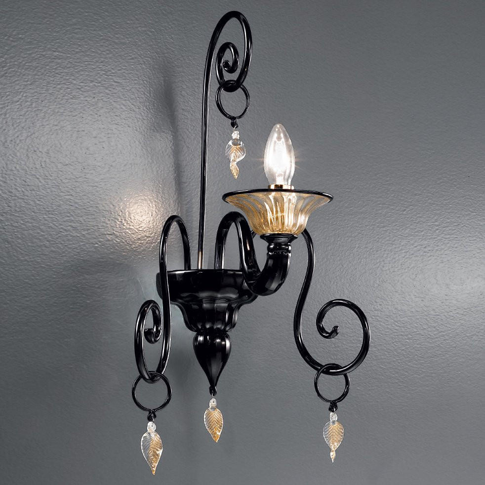 Бра Vetri Lamp 972/A1 Nero/Oro