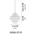 Подвесной светильник Vistosi Giogali SP 50 E27 NE CR