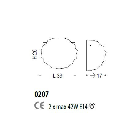 Настенно-потолочный светильник Sylcom Emisphera 0207 AMT