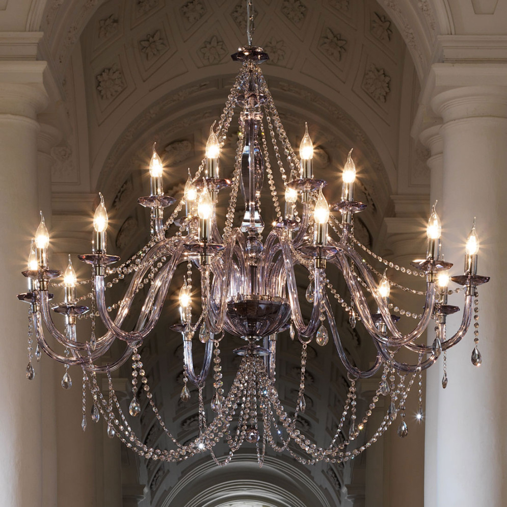 Люстра Euroluce Arcobaleno L12+6 Silver Fume