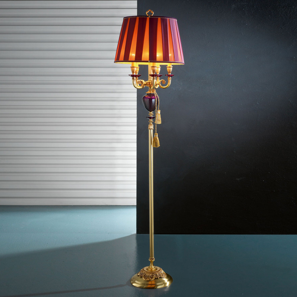 Торшер Euroluce Luigi XV PT5 gold Amethyst
