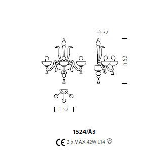 Бра Sylcom Foscari 1524/A3 K CR