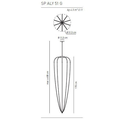 Подвесной светильник Axo Light Alysoid SP ALY 51 G AN NI LED