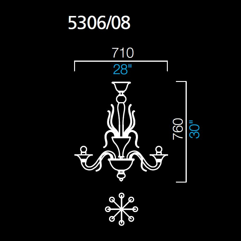 Люстра Barovier&amp;Toso Fauve 5306/08/CC