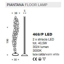 Торшер IDL Corten 468/PLED silver