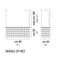 Подвесной светильник Vistosi Giogali SP RE2 E27 CR/TR CR