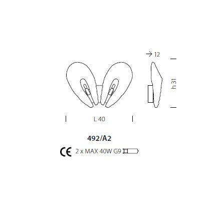 Бра Sylcom Gabbiano 492/A2 K CR