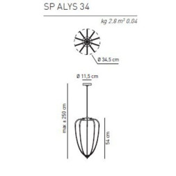 Подвесной светильник Axo Light Alysoid SP ALYS 34 AN NI LED