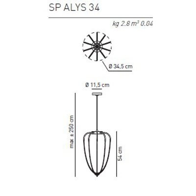 Подвесной светильник Axo Light Alysoid SP ALYS 34 AN NI LED