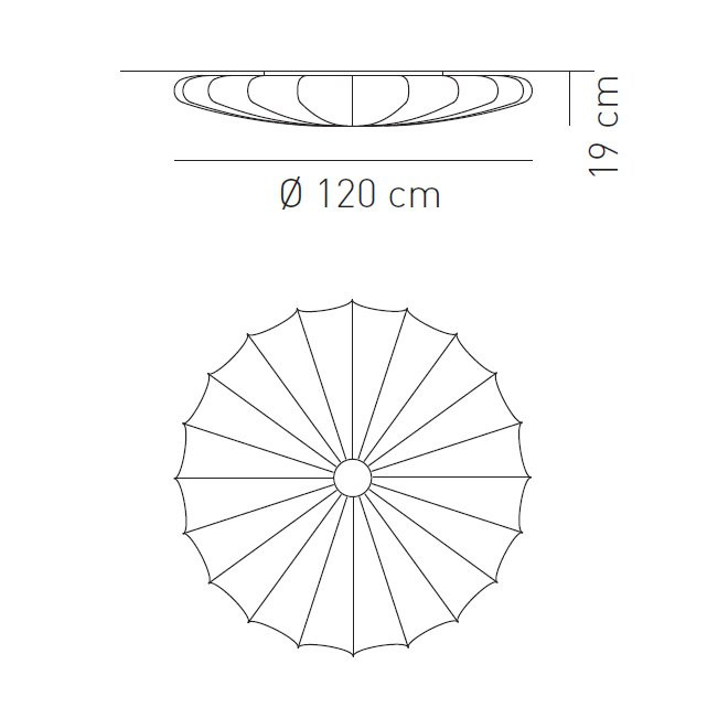 Настенно-потолочный светильник Axo Light Muse PL MUS 120 BL PLMUS120BLXXE27