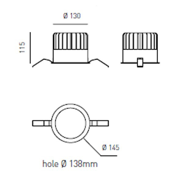 Встраиваемый спот (точечный светильник) Axo light Aldus ALDUS RECESSED DOWNLIGHT 509 07