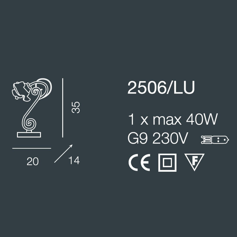 Настольная лампа Bellart Rose 2506/LU 01/V10