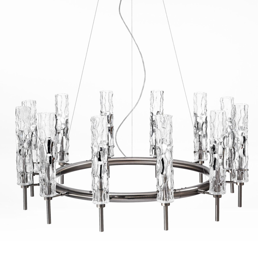 Люстра IDL Bamboo 497/12 satin black nickel