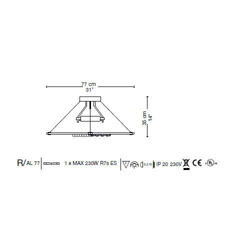 Потолочный светильник La Murrina Aquilone R GRANDE DY-3L