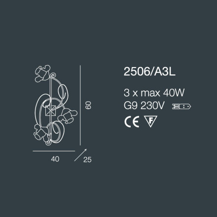 Бра Bellart Rose 2506/A3L 01/V11