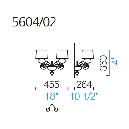 Бра Barovier&amp;Toso Tangeri 5604/02/CC/BB