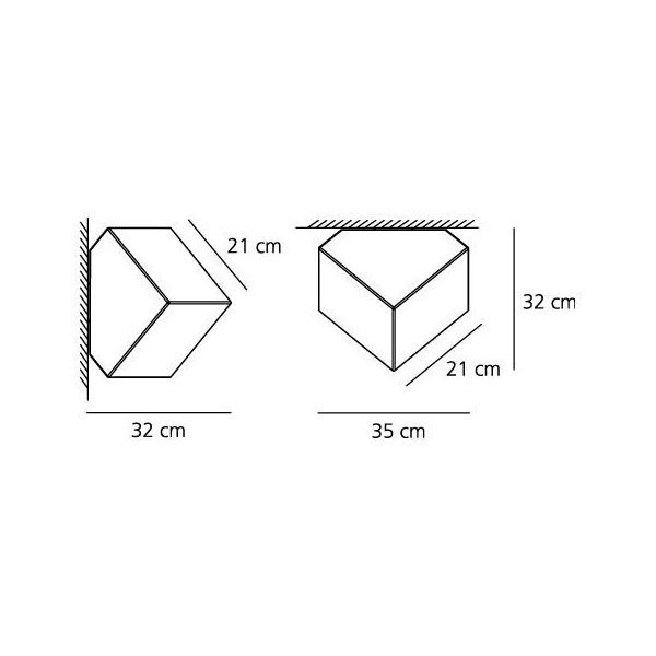Настенно-потолочный светильник Artemide Edge parete-soffitto 21 1292010A