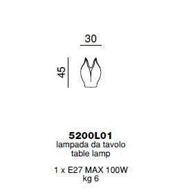 Настольная лампа Beby Group Bouquet 5200L01 Chrome White Charmante