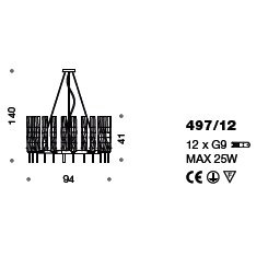 Люстра IDL Bamboo 497/12 gold