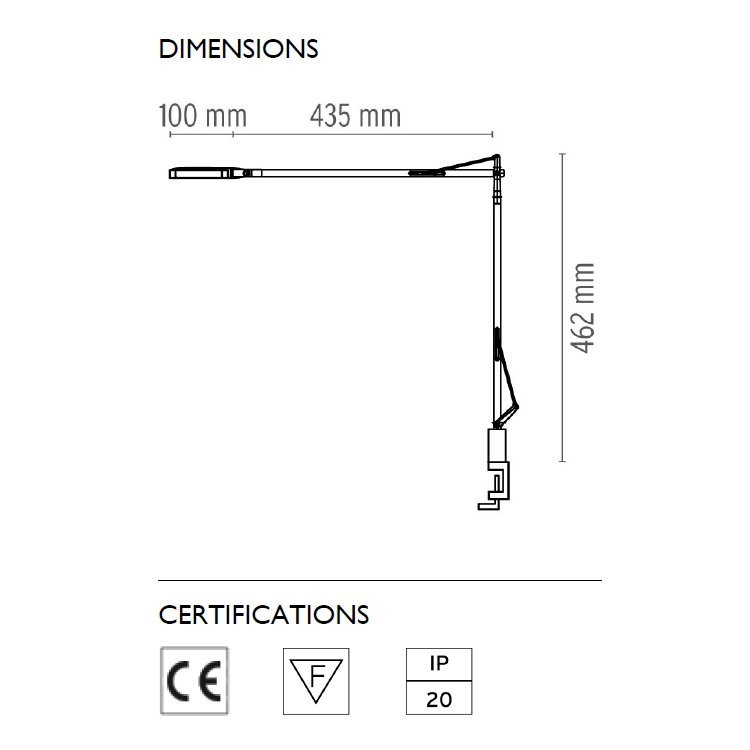 Настольная лампа Flos Kelvin LED Clamp Anthracite F3301033
