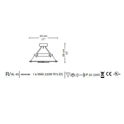 Потолочный светильник La Murrina Aquilone R PICCOLO DY-3L