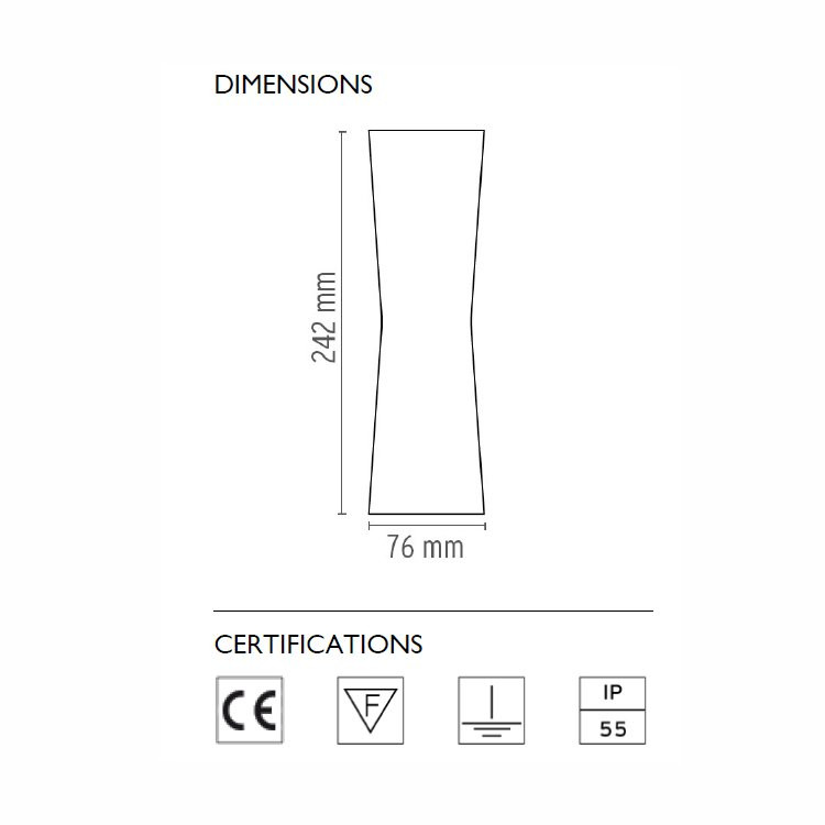Настенный спот (точечный светильник) Flos Clessidra 20°+20° Chrome F1583057