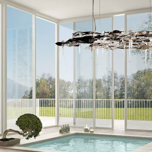 Подвесной светильник IDL Leaves 605/16 light gold