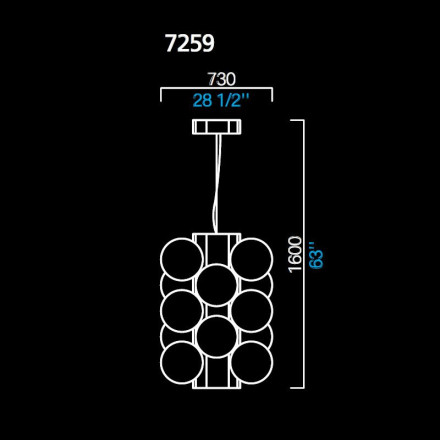 Подвесной светильник Barovier&amp;Toso Lincoln 7259/OO