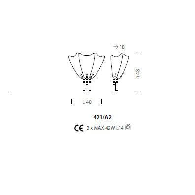 Бра Sylcom Manin 421/A2 CR