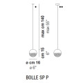 Подвесной светильник Vistosi Bolle SP P ALO CR/TR NI