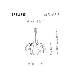Подвесной светильник Axo Light Lightecture Plumage SP PLU 080 SPPLU080E27RSXX