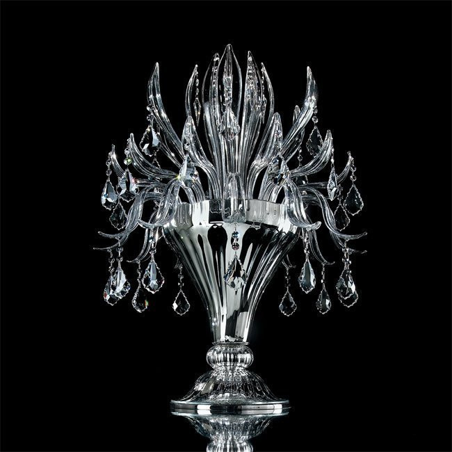 Настольная лампа Beby Garden Party 7810L02 Chrome Silver Cortina Swarovski Plaque