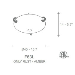 Потолочный светильник Terzani Solune F63L F1 B4