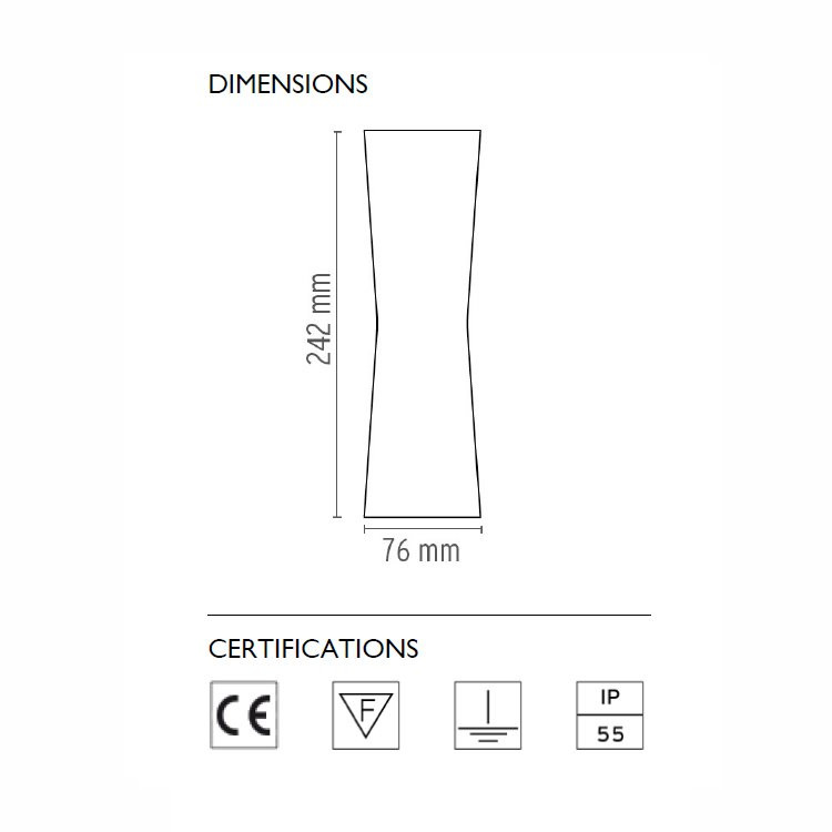 Настенный спот (точечный светильник) Flos Clessidra 40°+40° White F1584009