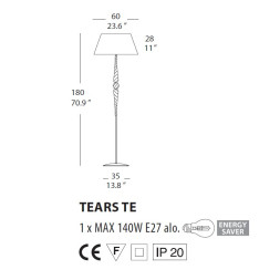 Торшер Evi Style Tears TE ES0120TE04BIAL