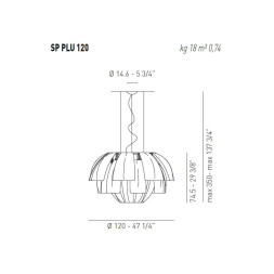 Подвесной светильник Axo Light Lightecture Plumage SP PLU 120 SPPLU120E27BCXX