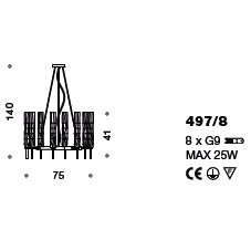 Люстра IDL Bamboo 497/8 gold
