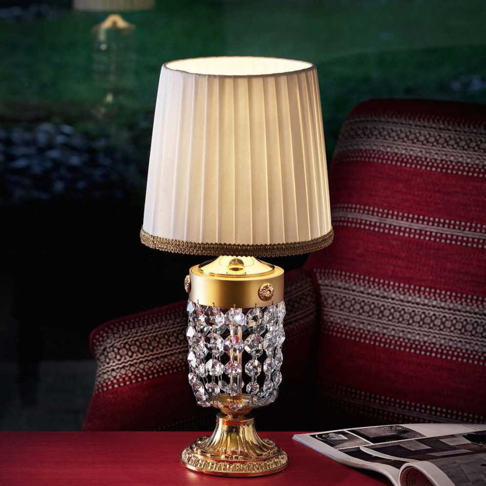 Настольная лампа Masiero Elegantia TL1P G03-G05 / PON/20/IV Swarovski elements