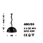 Подвесной светильник IDL Weave 490/50 steel