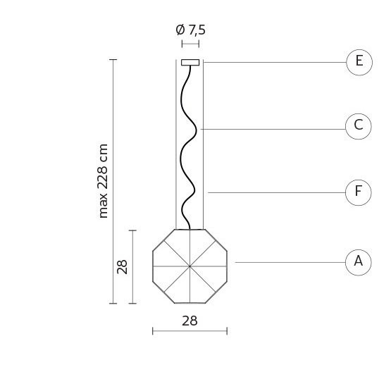 Подвесной светильник Karman 24 Karati SE113 1G INT
