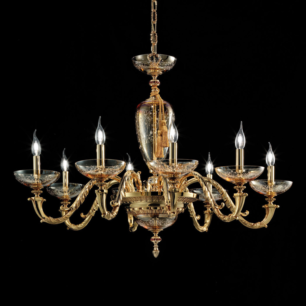 Люстра Euroluce Aida L8 Amber