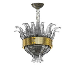 Подвесной светильник Beby Group Milano Deco 8030B01 Light gold Smoked Glass