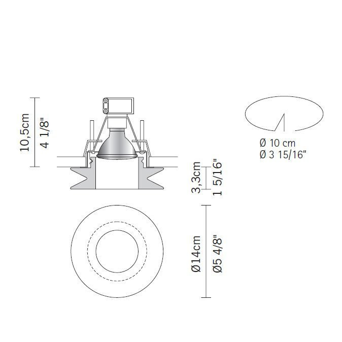 Встраиваемый светильник Fabbian Shivi D27 F02 01