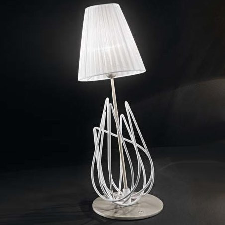 Настольная лампа IDL Flame 524/1L white+nickel