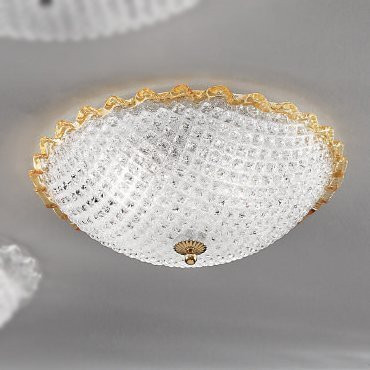 Потолочная лампа Vetri Lamp 991/30 Cristallo/Ambra