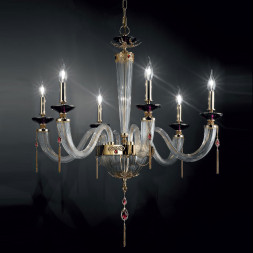 Люстра Euroluce Julienne L6 Gold Clear